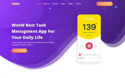 Warivo - Website-sjabloon voor apps en software