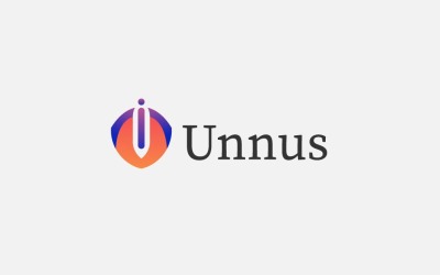 Bokstaven U-logotypmall