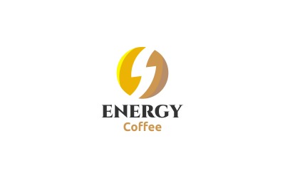 Enerji Kahve Logo Şablonu