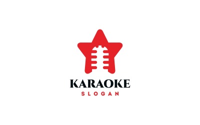 Modèle de logo étoile karaoké