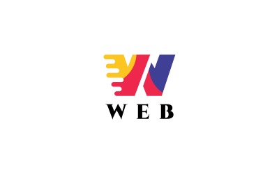 Modelo de logotipo da letra W