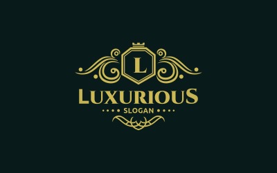 Modelo de logotipo luxuoso