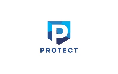 P Letter Shield Logo Vorlage