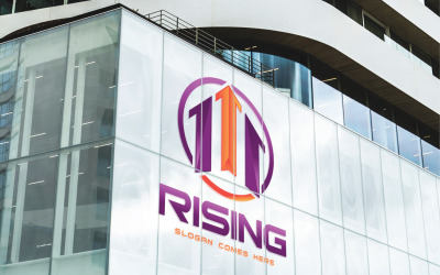 Rising  Logo template
