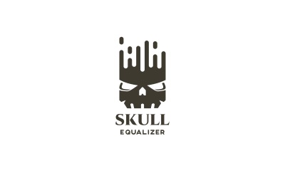 Sjabloon met logo voor schedel equalizer
