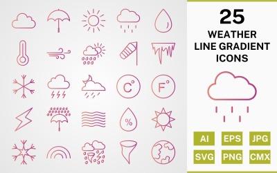 25 WETTERLINIE GRADIENT ICON PACK Set