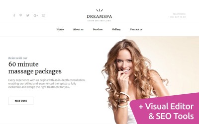 DreamSpa - Spa Health & Skincare Templates Moto CMS 3 №121304