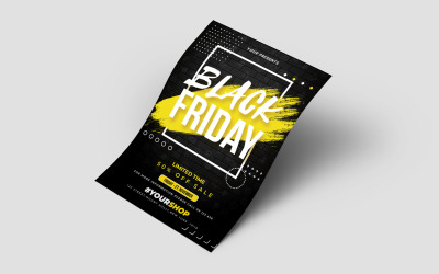 Black Friday Flyer Şablon - İllüstrasyon