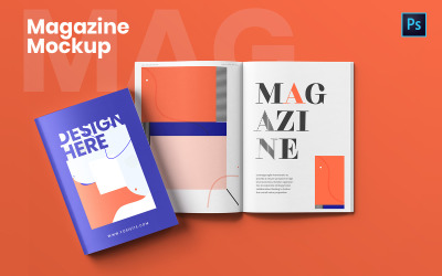 Mockup voor tijdschriftproducten