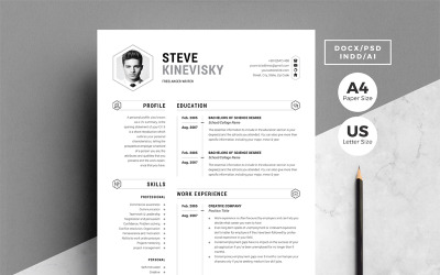 4 pagina&amp;#39;s Creative Pack CV-sjabloon
