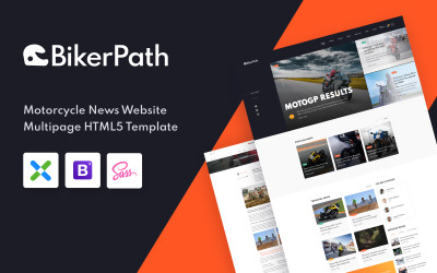 Responsywny szablon strony www BikerPath - Motorcycle News Website Template #121471