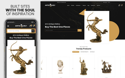 Reszponzív Antiquely - The Art & Gift Premium Shopify sablon 121462