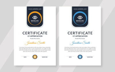 Beautiful - Elegant Stylish Design Certificate Template