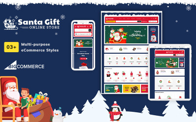 Santa Gift - трафаретная многоцелевая адаптивная тема BigCommerce №121661