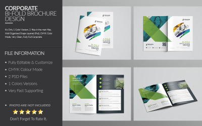 Bi-Fold Brochure Design - Vorlage für Corporate Identity