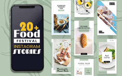 Food Festival Instagram Berättelser mall för sociala medier