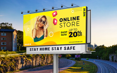 Mockup di prodotto cartellone