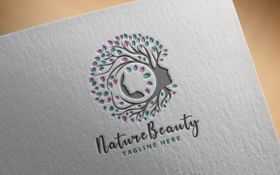 Natur skönhet logotyp mall