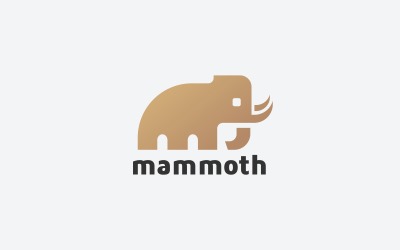 Шаблон логотипа мамонт