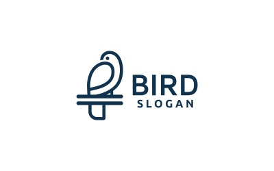 Fågel logotyp mall