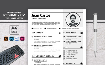 Juan Carlos schoon CV CV-sjabloon