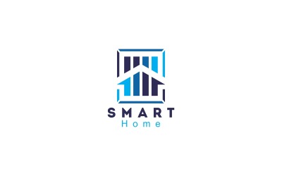 Шаблон логотипа умный дом