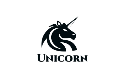 Unicorn logotyp mall