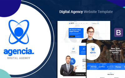 Agencia - Digital Agency HTML5-mall för webbplatswebbplats