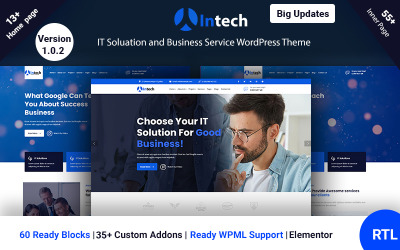 Intech - motyw WordPress dla rozwiązań IT i usług technologicznych