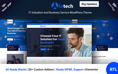 Responsive Intech - IT Solution And Technology Services Wordpress #122125