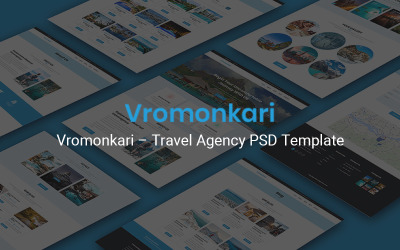 Vromonkari - PSD-mall för resebyrå