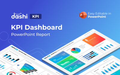 Dashi KPI - Gösterge Tablosu Rapor Sunumu PowerPoint şablonu