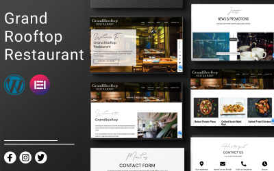 Grand Rooftop Restaurant WordPress Teması