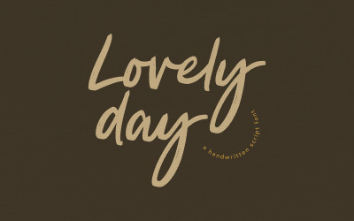 Lovely Day Script Handwritten Font