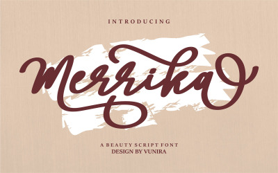 Merrika | Een schoonheid cursief lettertype
