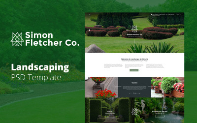 Simon Fletcher Co - Modelo PSD de site de paisagismo