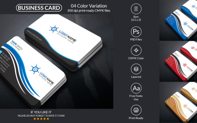 Дизайн визитной карточки - Шаблон фирменного стиля v1