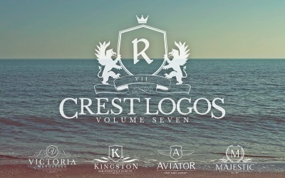 Heraldische Crest Vol.7 Logo sjabloon