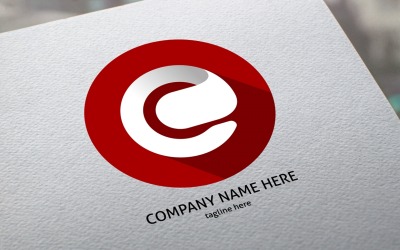 Modèle de logo E Shadow
