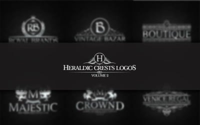 Modèle de logo Heraldic Crest Vol.2