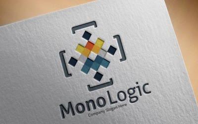 Modèle de logo mono logique