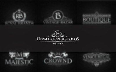 Plantilla de logotipo Heráldico Crest Vol.2