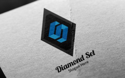 Szablon Logo zestaw diamentów
