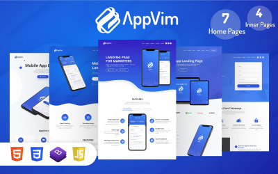 AppVim - Modèle de page de destination d&amp;#39;application