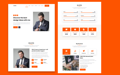 "Caspar - Portfolio" modèle de page d'atterrissage adaptatif #122462