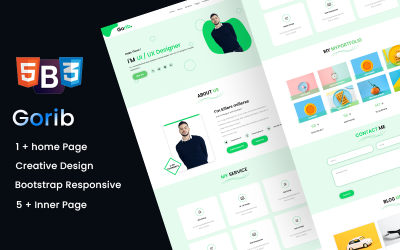 Гориб - Шаблон целевой страницы личного портфолио
