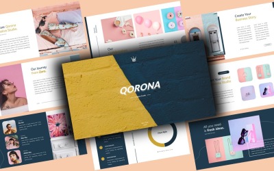 Qorona – Creative Business Keynote Template #122453
