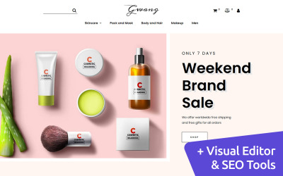 Responsywny ecommerce szablon MotoCMS Gwang - Cosmetics Store #122469