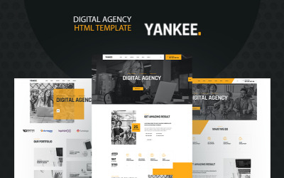 "Yankee - Digital Agency Website Template" 响应式网页模板 #122460