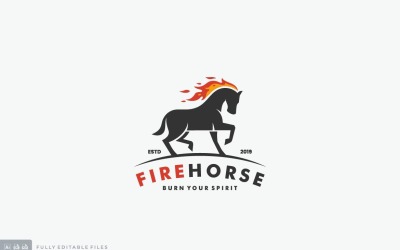 Fire Horse Logo Template